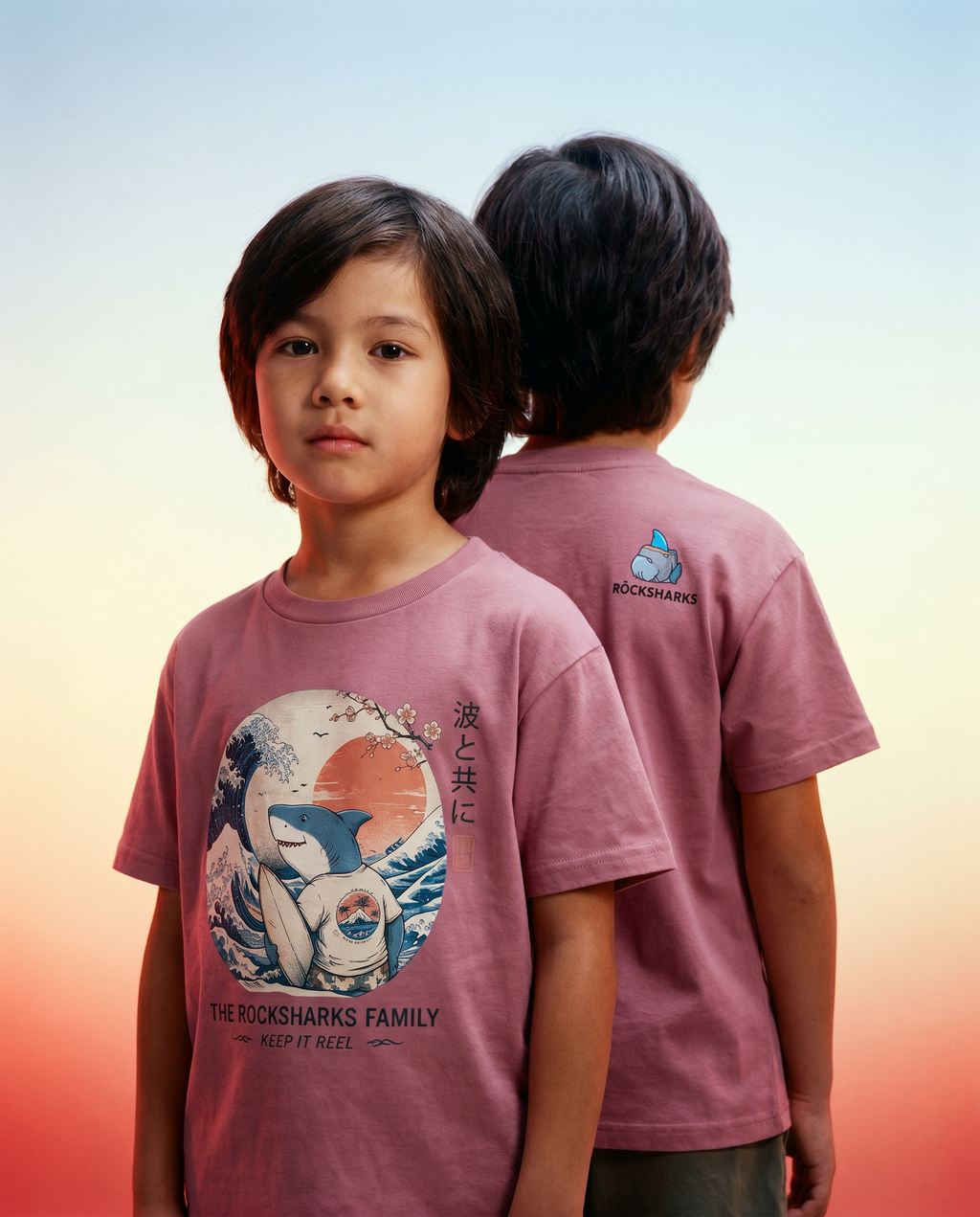 Rock Sharks | Camiseta oversize infantil de algodón orgánico