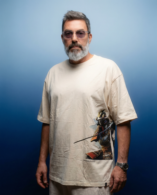 BATTLE SPIRIT | Camiseta oversize de algodón natural sin blanquear